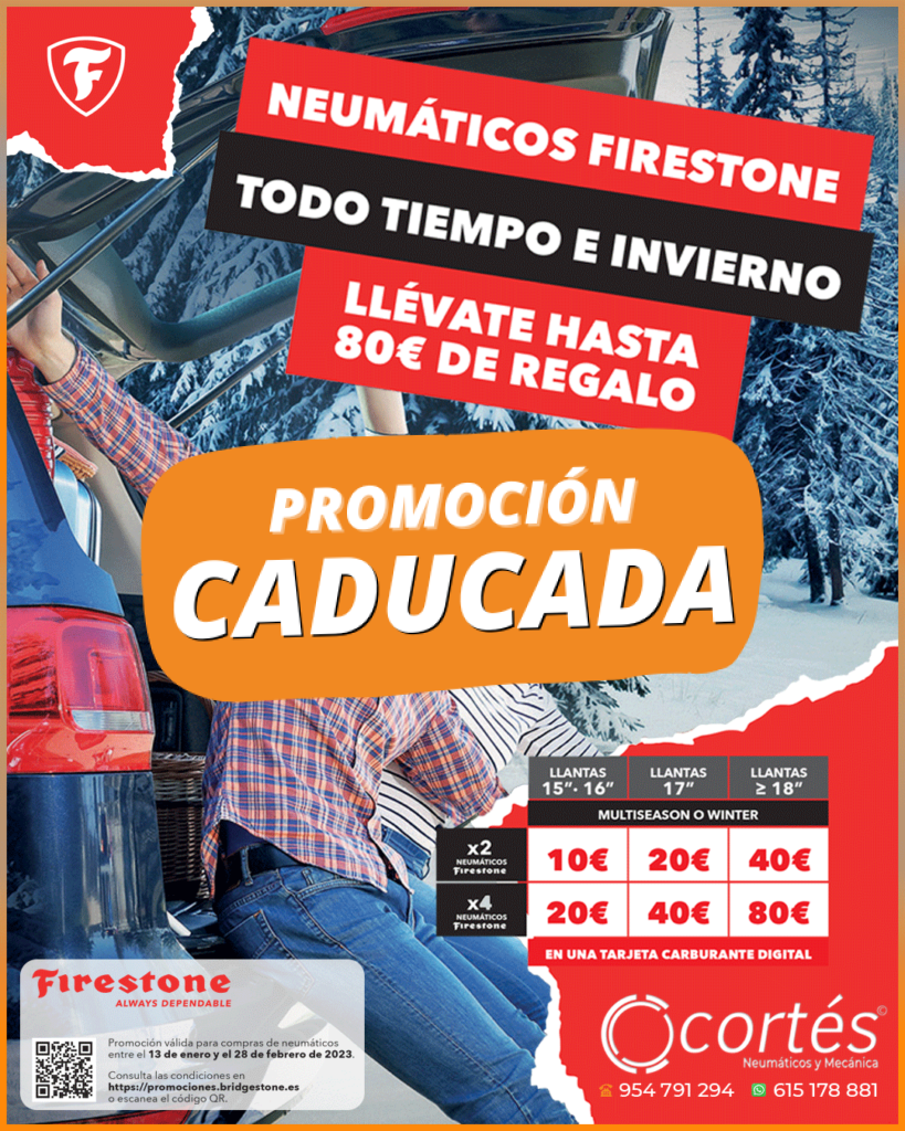 Oferta de neumáticos Firestone para turismos en Sevilla