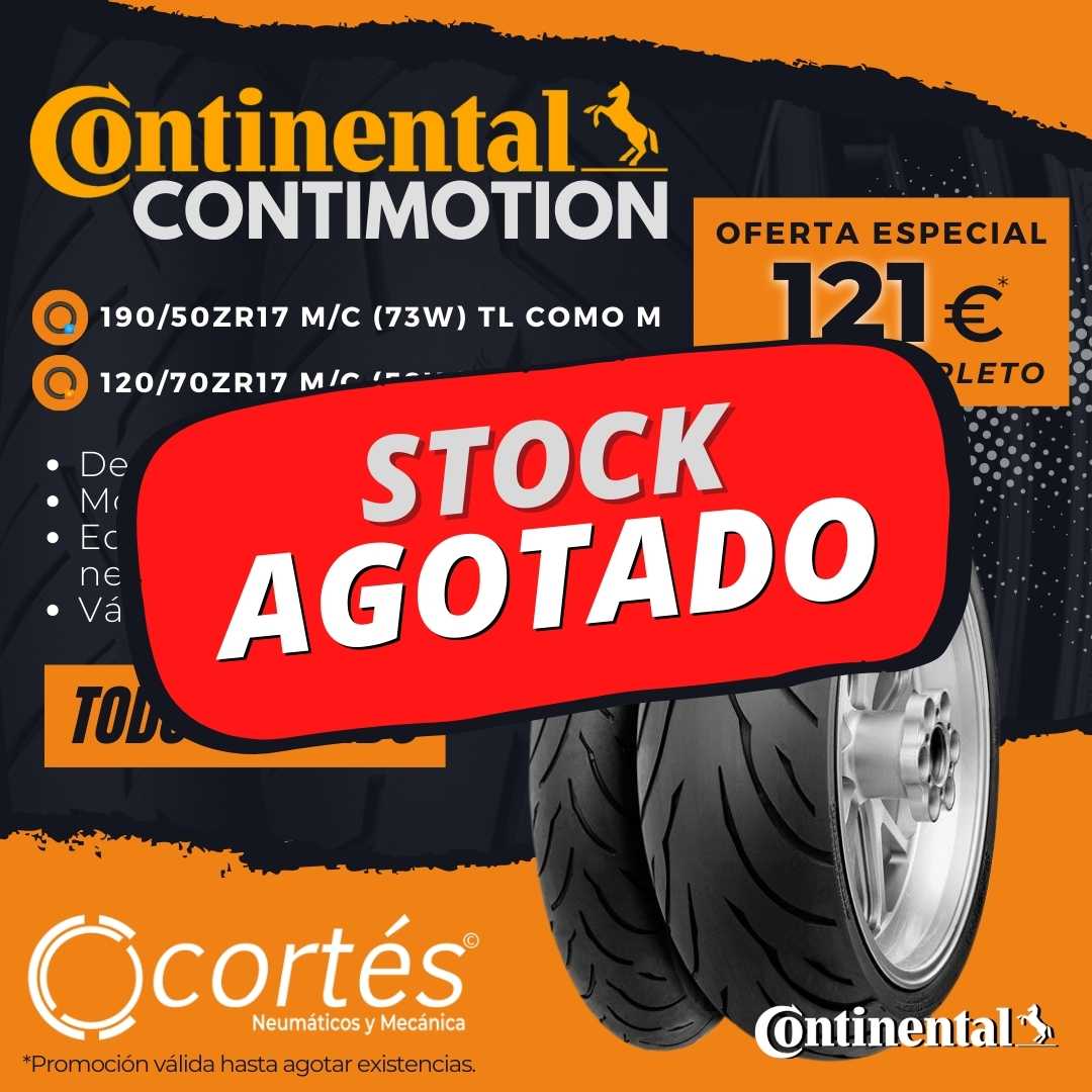 Oferta de neumáticos Continental Contimotion en Sevilla. Móntalos en Servicios Cortés